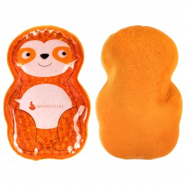 Plush Sloth Aqua Pearls Hot/Cold Pack with Logo