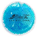 Custom Imprinted Teal Round Hot/ Cold Pack with Gel Beads