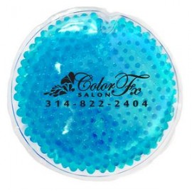 Logo Branded Teal Round Hot/Cold Pack w/Gel Beads  Logo Branded Teal Round Hot/Cold Pack w/Gel Beads
