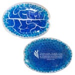 Blue Brain Hot/ Cold Pack with Gel Beads with Logo