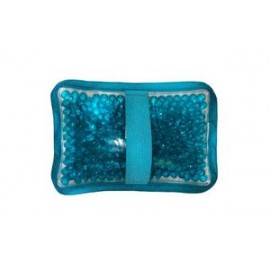Cloth Rectangular Teal Hot/ Cold Pack with Gel Beads with Logo