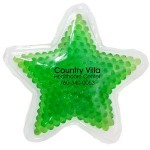 Promotional Green Star Hot/Cold Pack w/Gel Beads