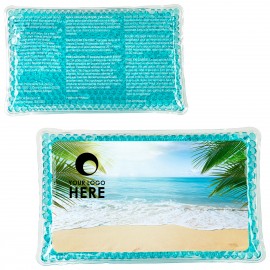 Promotional Tropical Breeze Large Rectangle Aqua Pearls Hot/Cold Pack