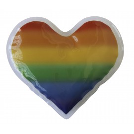 Custom Hot/Cold Gel Bead Packs - Large Rainbow Heart