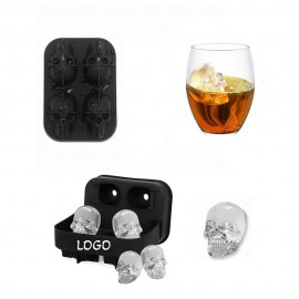 Logo Branded Whisky Skull Ice Mold Tray