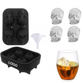 Personalized Skull Ice Cube Mold with Funnel  Personalized Skull Ice Cube Mold with Funnel