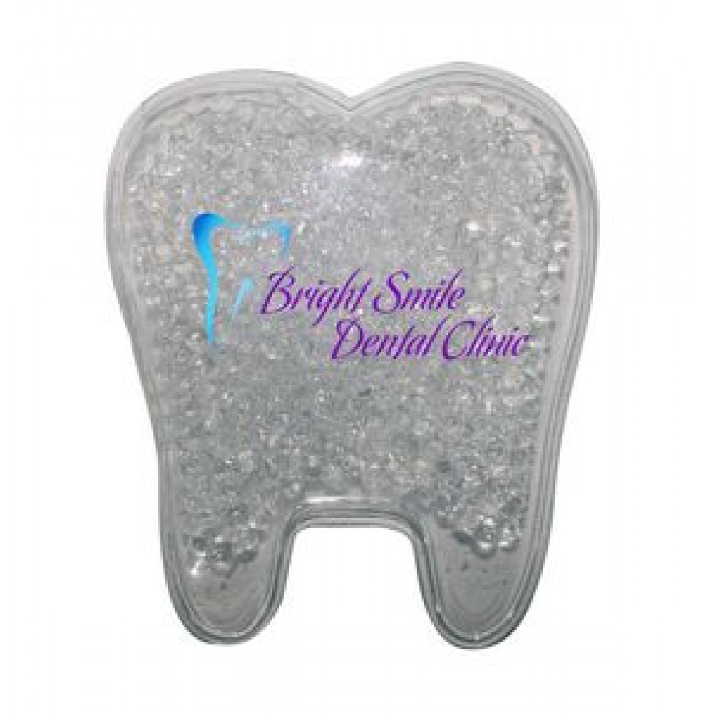 Custom Printed Tooth Gel Bead Hot/Cold Pack (Full Color Digital)