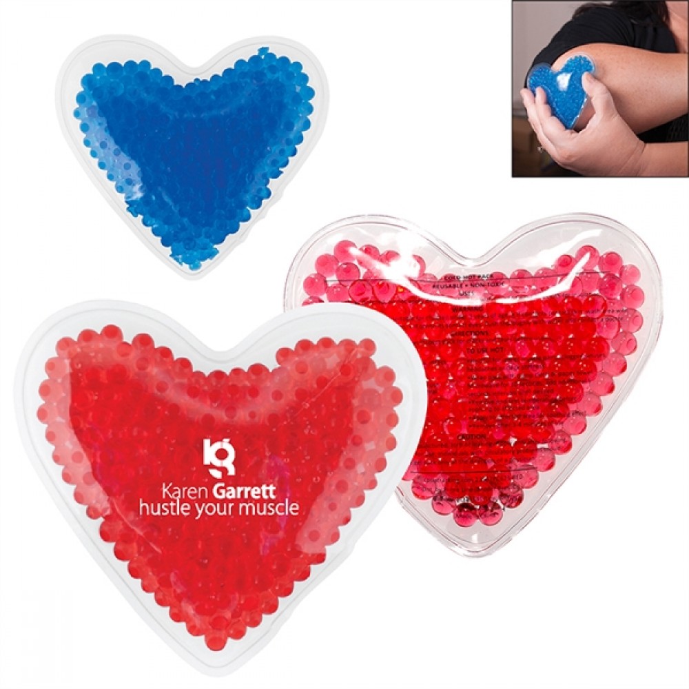 Custom Printed Hot/Cold Gel Pack - Heart Shape Custom Printed Hot/Cold Gel Pack - Heart Shape