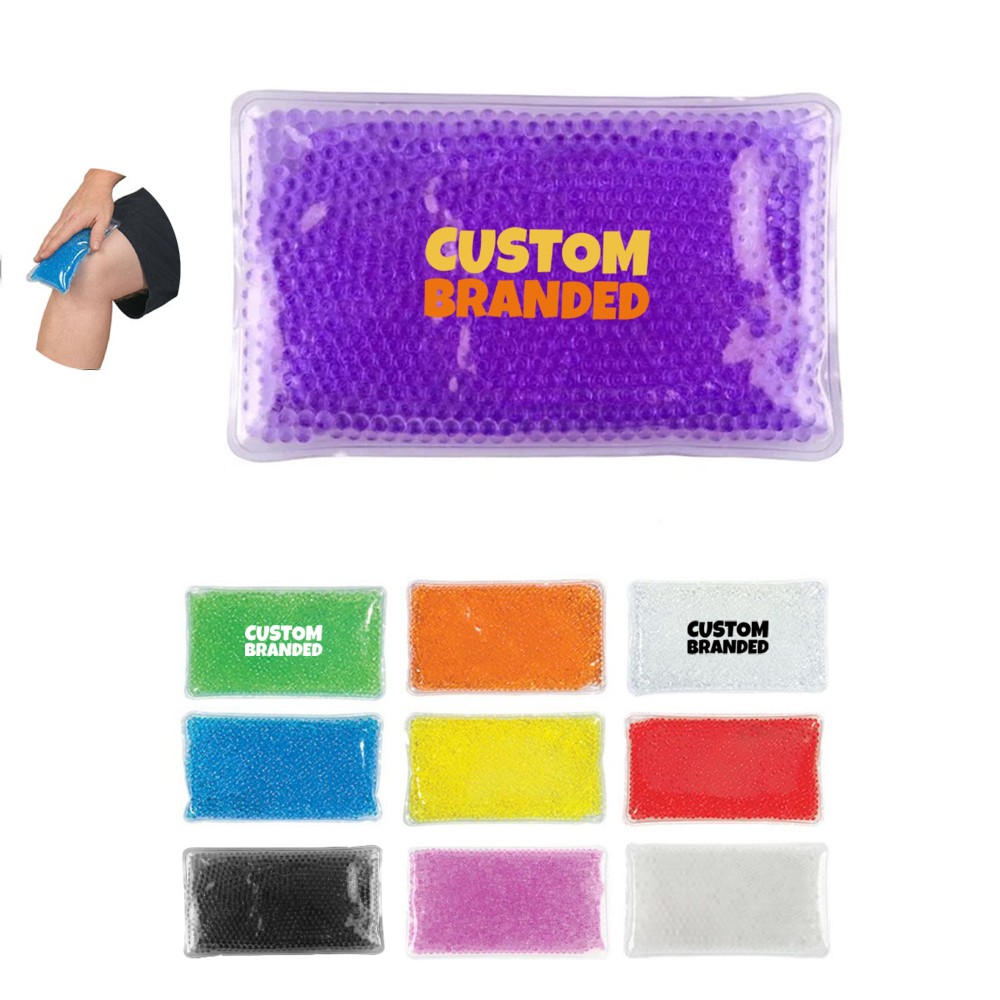 Custom Rectangle Gel Beads Hot/Cold Packs with Logo