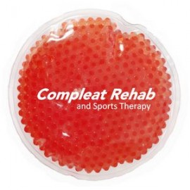 Personalized Red Round Hot/Cold Pack w/Gel Beads