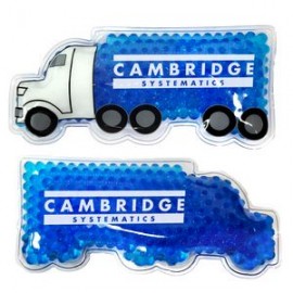 Customized Blue Semi Truck Hot/Cold Pack w/Gel Beads