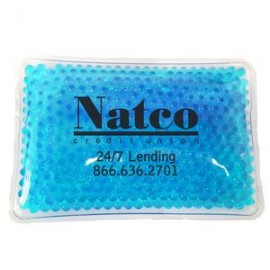 Promotional Rectangular Teal Hot/ Cold Pack w/Gel Beads