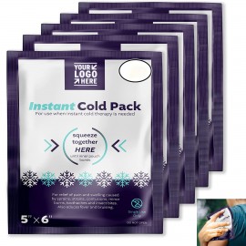 Logo Branded 5" x 6" Disposable Cold Instant Ice Pack  Logo Branded 5" x 6" Disposable Cold Instant Ice Pack