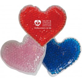 Logo Branded Hot/Cold Gel Bead Packs - Large Heart  Logo Branded Hot/Cold Gel Bead Packs - Large Heart