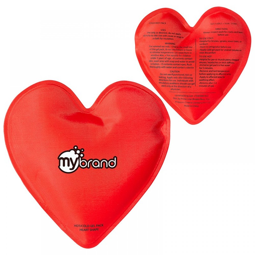 Promotional Heart Nylon Covered Gel Hot/Cold Pack Promotional Heart Nylon Covered Gel Hot/Cold Pack