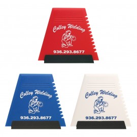 Logo Branded Trapezoid Plastic ice Scraper