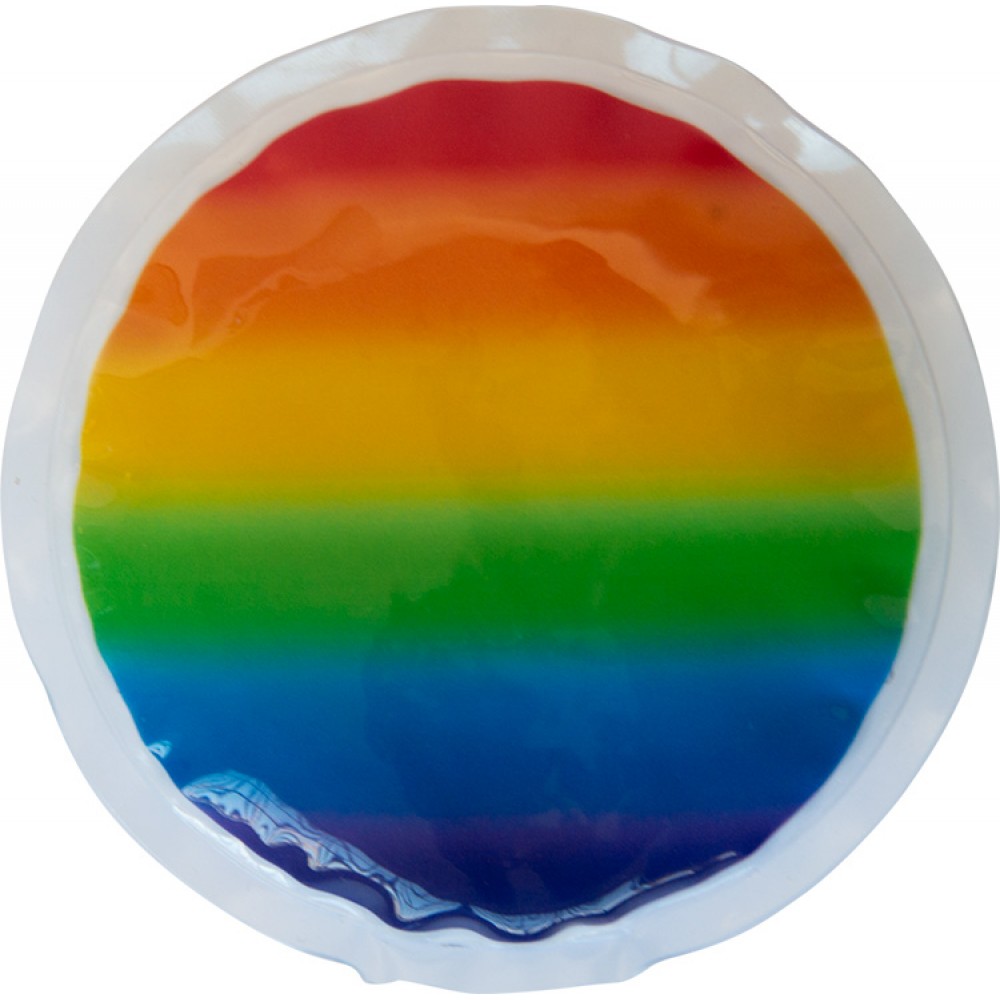 Rainbow Circle Gel Beads Hot/Cold Pack with Logo