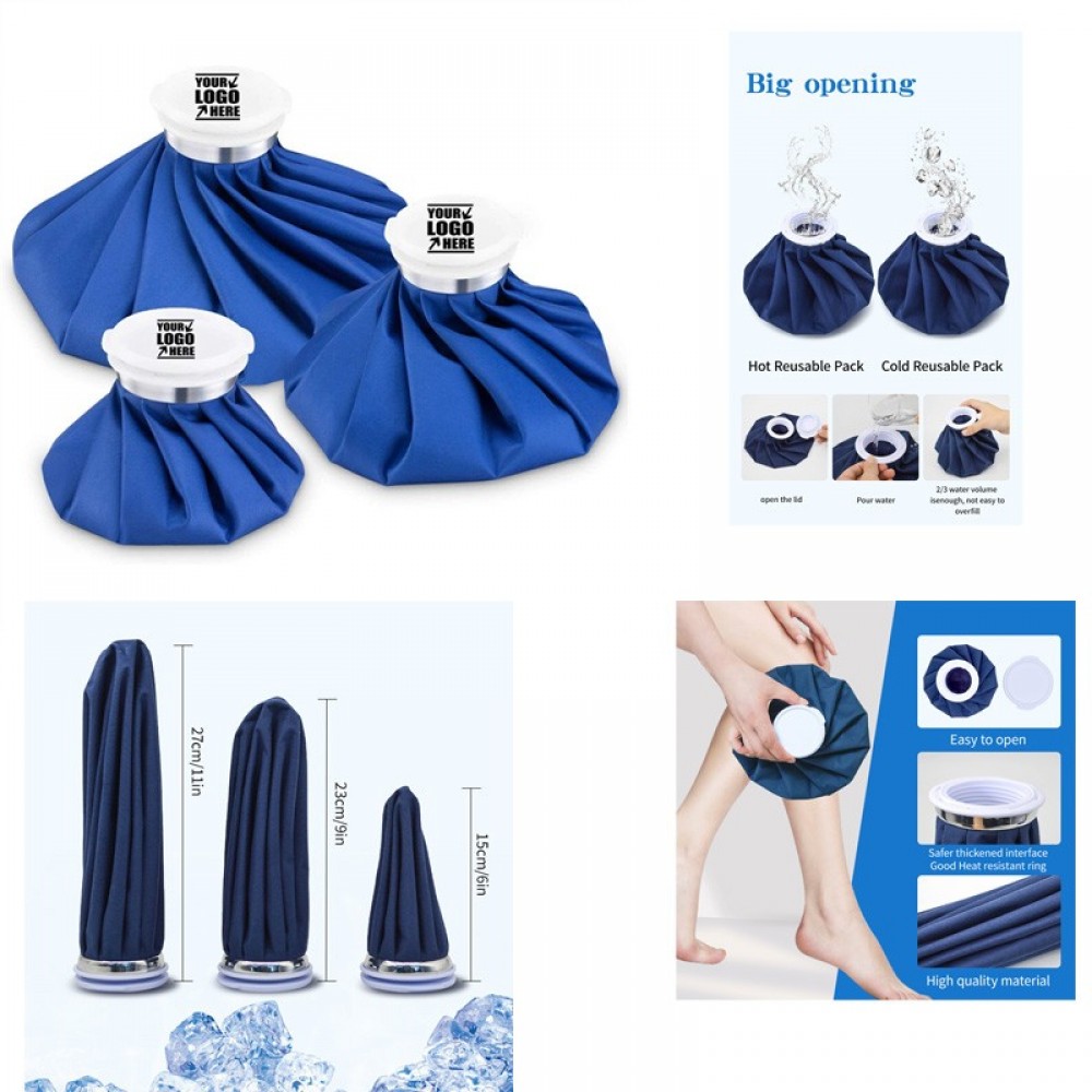 9" Hot Cold Reusable Ice Bag with Logo