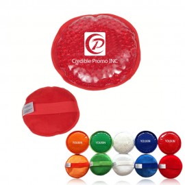 Plush Round Shape Gel Bead Ice Pack Or Circle Hot/Cold Pack with Logo