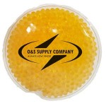Orange Round Hot/ Cold Pack with Gel Beads with Logo