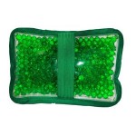 Custom Imprinted Cloth Rectangular Green Hot/ Cold Pack with Gel Beads