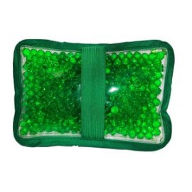 Customized Cloth Rectangular Green Hot/ Cold Pack with Gel Beads