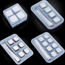 Personalized Chill in Style: Stainless Steel Reusable Ice Cubes Set