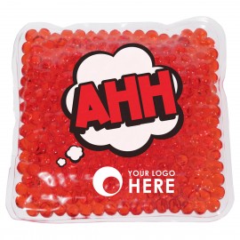 Ahh! Square Aqua Pearls Hot/Cold Pack with Logo