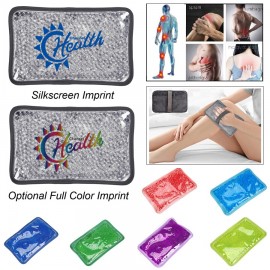 Rectangle Plush Gel Beads Hot Cold Pack with Logo