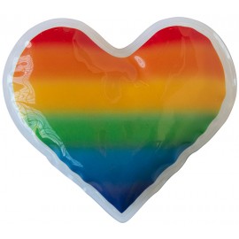Logo Branded Rainbow Heart Gel Beads Hot/Cold Pack