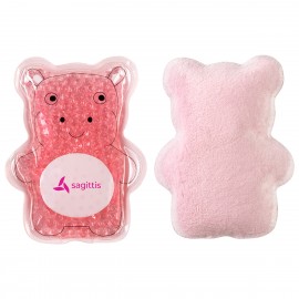 Personalized Plush Hippo Aqua Pearls Hot/Cold Pack  Personalized Plush Hippo Aqua Pearls Hot/Cold Pack