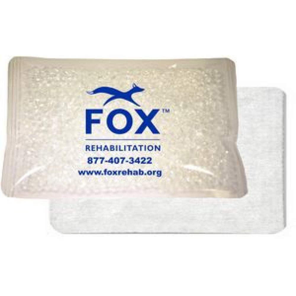 Cloth-Backed, Gel Beads Cold/Hot Therapy Pack (6"x8") with Logo