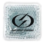 Square White Hot/ Cold Pack with Gel Beads with Logo