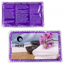 Customized Treat Yourself Large Rectangle Aqua Pearls Hot/Cold Pack
