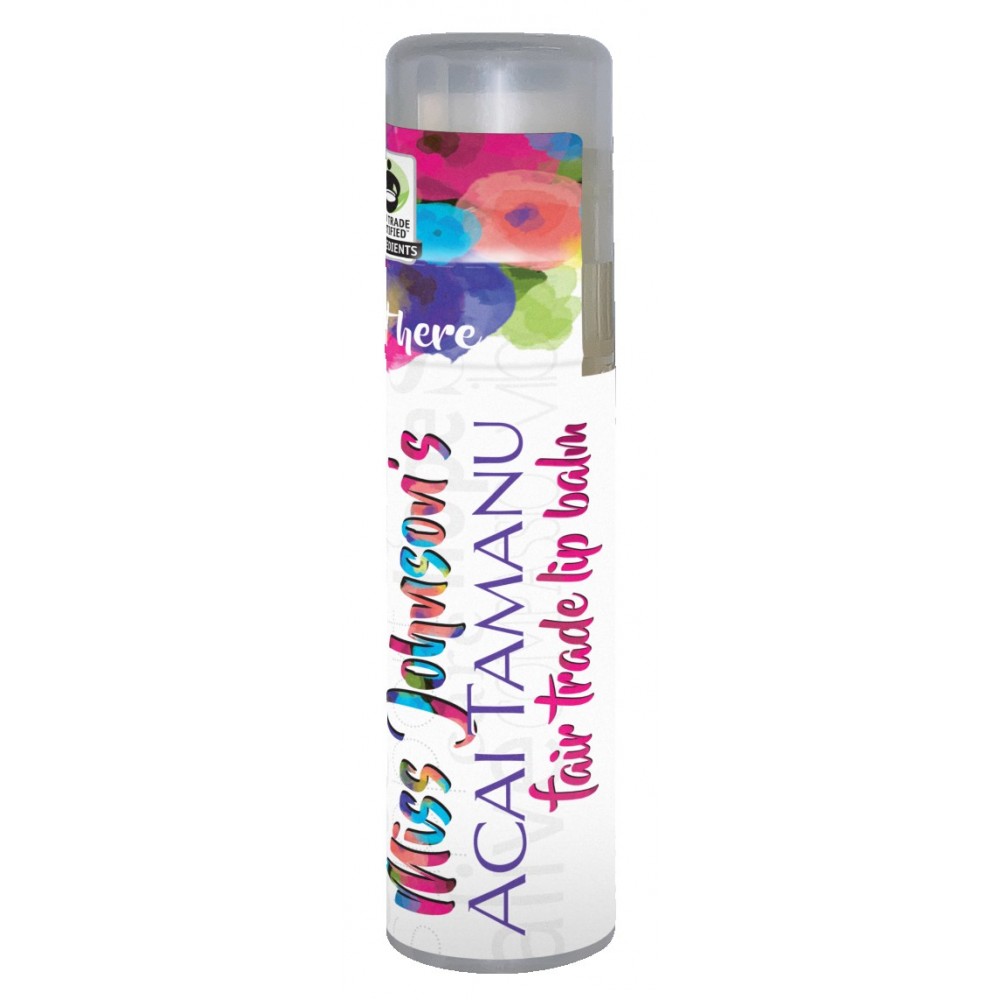 Promotional,Custom Imprinted Acai Tamanu Flavor Fair Trade Lip Balm Promotional,Custom Imprinted Acai Tamanu Flavor Fair Trade Lip Balm