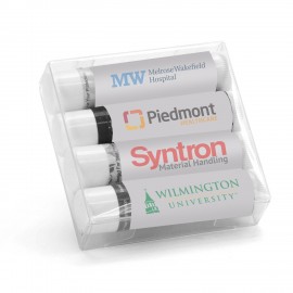 Promotional 4 Pack SPF15 Beeswax Lip Balm