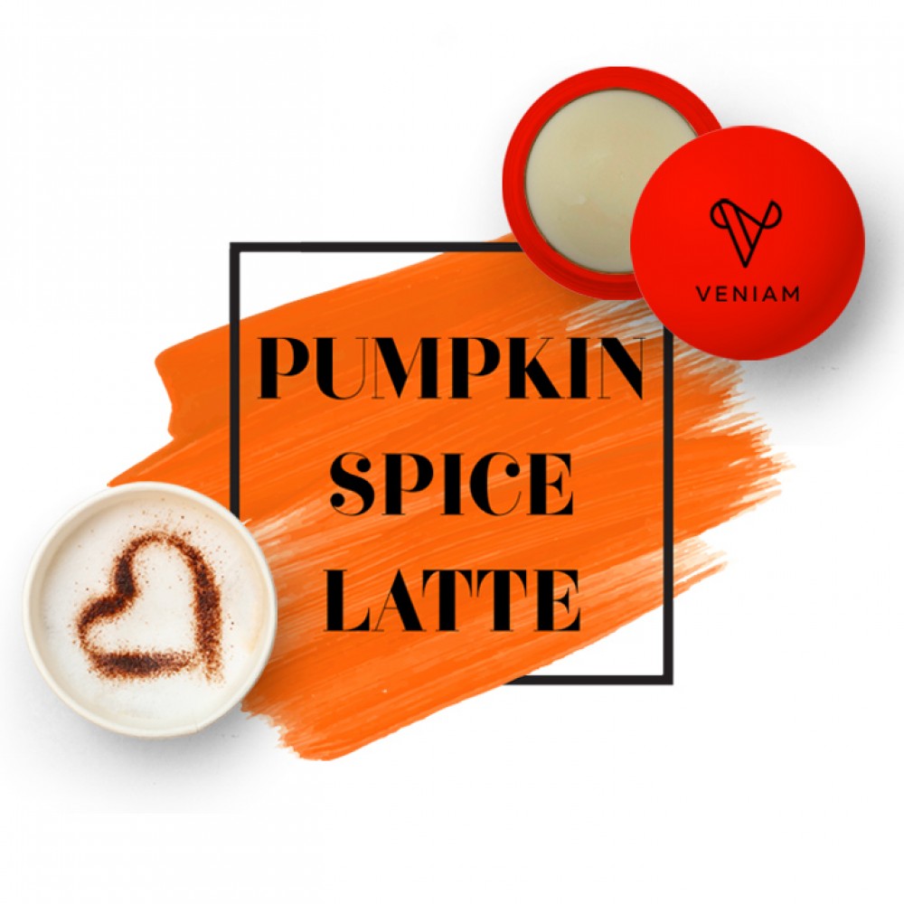 Round Lip Balm Pumpkin Spice Latte Custom Printed Round Lip Balm Pumpkin Spice Latte Custom Printed