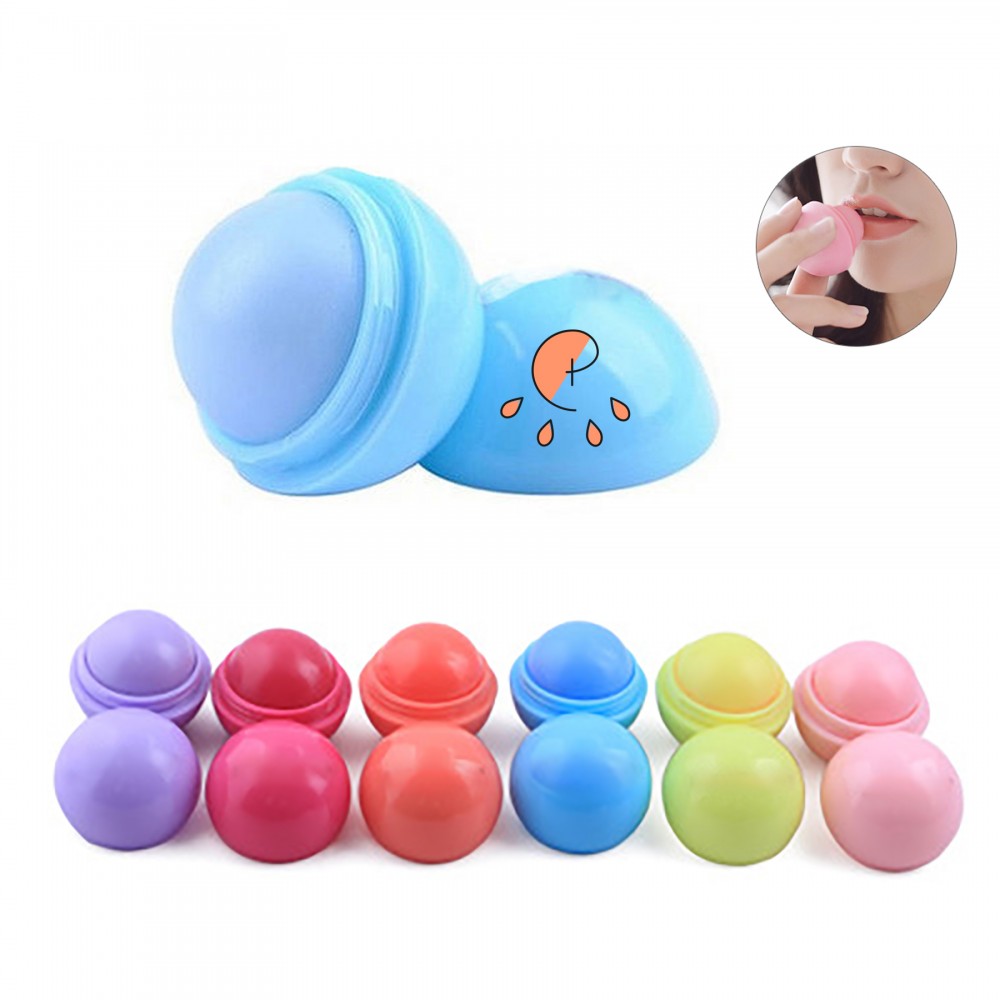 Round Ball Smooth Lip Balm Logo Branded Round Ball Smooth Lip Balm Logo Branded