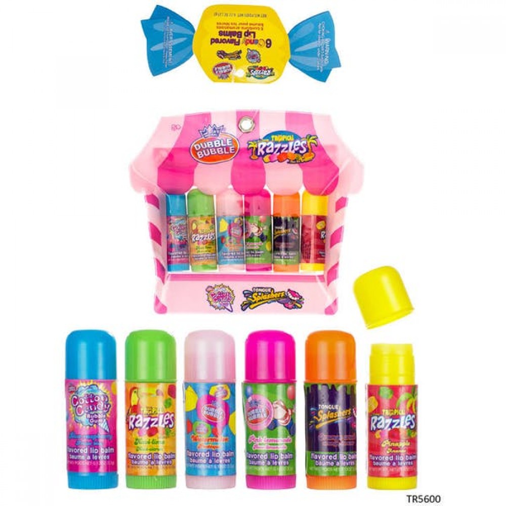 Candy Flavored Lip Balm 6-Pack Logo Branded Candy Flavored Lip Balm 6-Pack Logo Branded