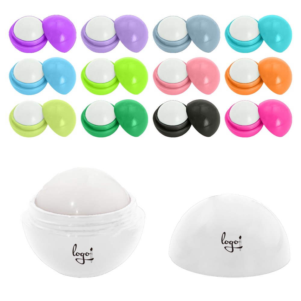 Logo Branded Round Natural Scented Lip Balm