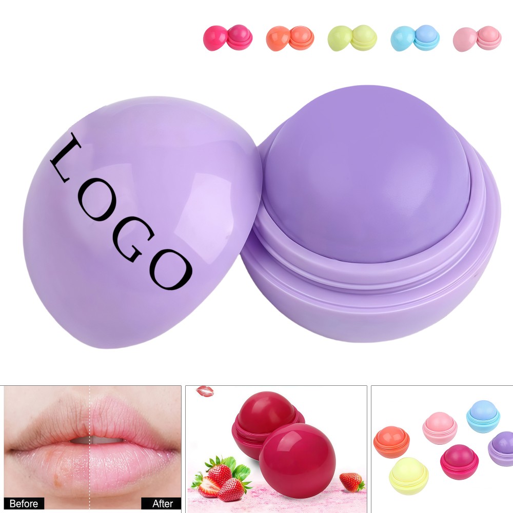 Fruit-Flavored Ball Lip Balm with Logo