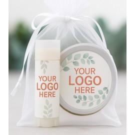 Custom Lip Balm & Candle Tin Promo with Logo