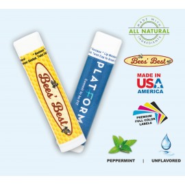 Logo Branded BEE'S Beeswax PEPPERMINT Lip Balm  Logo Branded BEE