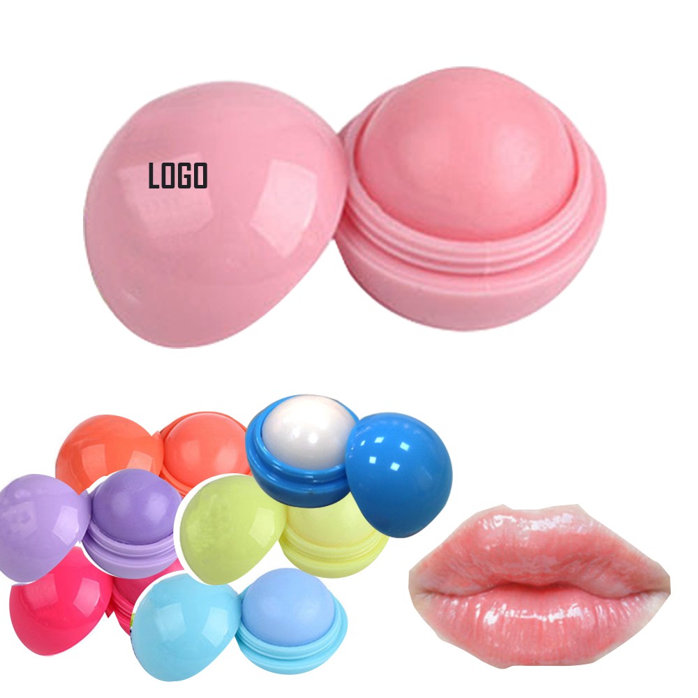 1 1/2" Mini Fruit Flavor Lip Balm Ball with Logo