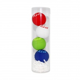 Logo Branded PVC Chap Balm Ornament Set - 4 Pack