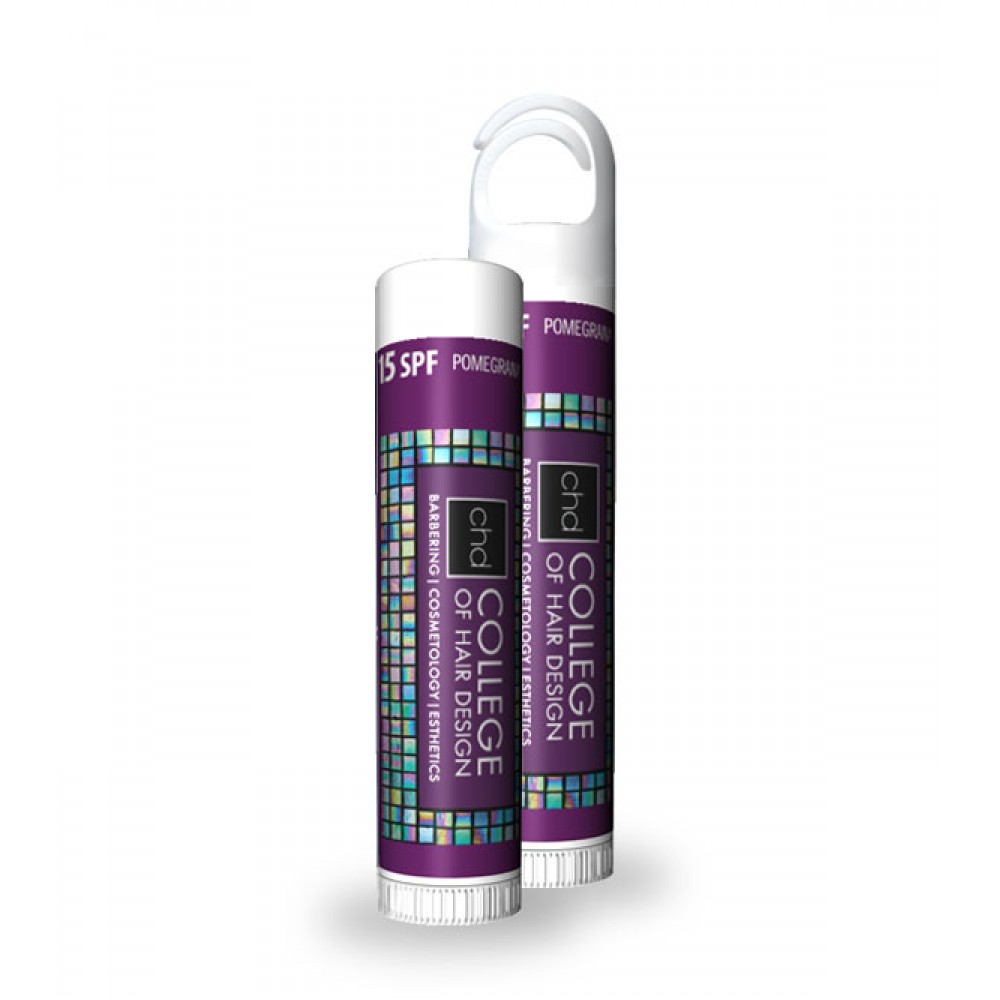 Pomegranate Chap Ice SPF 15 Lip Balm W/ Custom Label Custom Printed Pomegranate Chap Ice SPF 15 Lip Balm W/ Custom Label Custom Printed