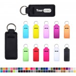 Neoprene Lip Balm Keychain Holder with Logo