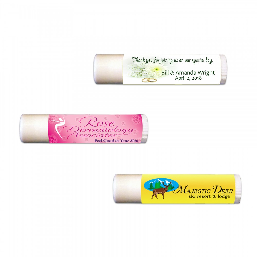 Natural Unflavored Lip Balm with Logo