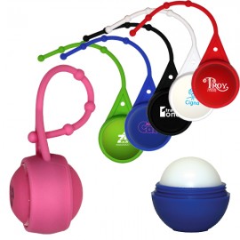 Customized Halcyon Round Lip Balm w/Lanyard  Customized Halcyon Round Lip Balm w/Lanyard