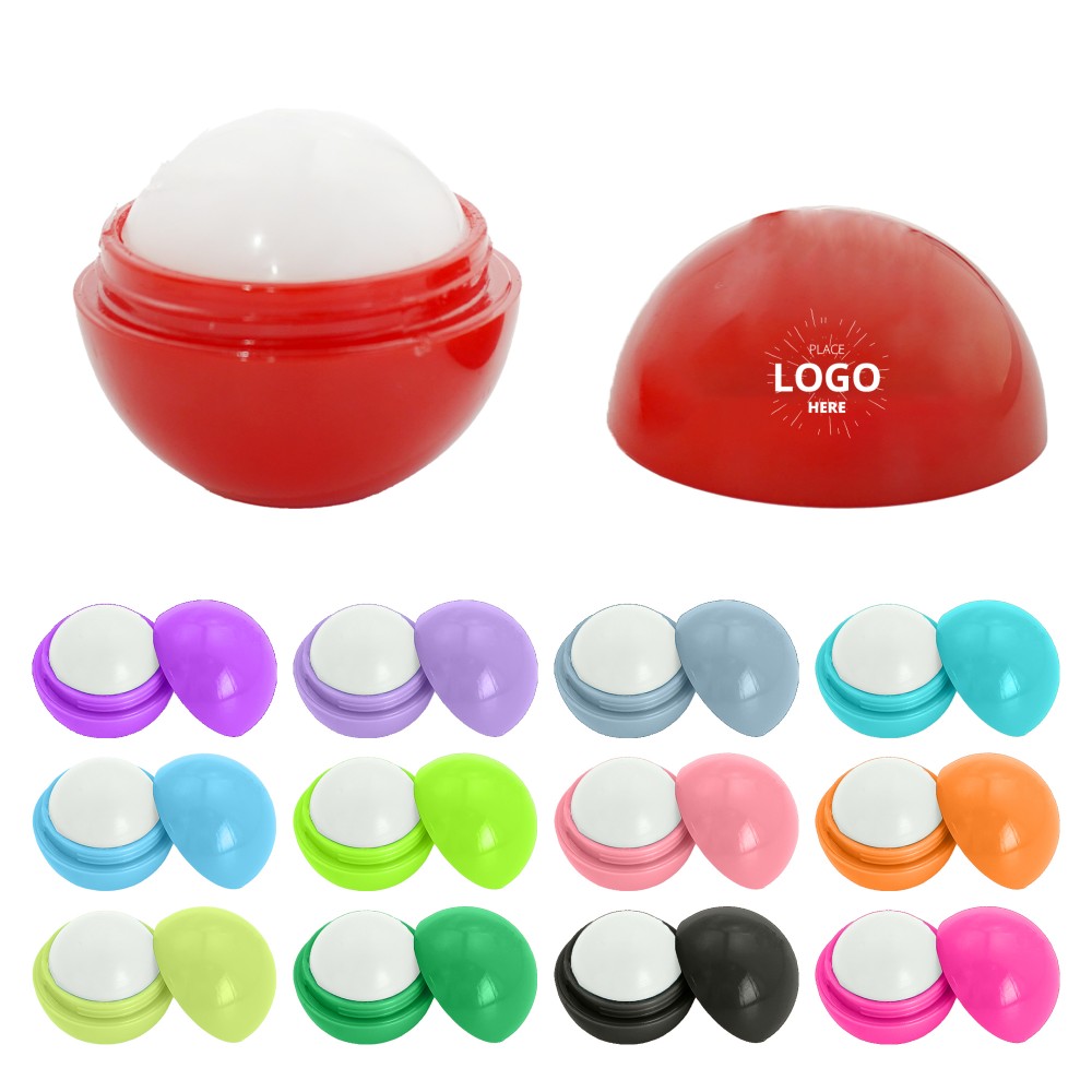 Sphere-Shaped Fruit Flavoured Lip Balm Scrub with Logo